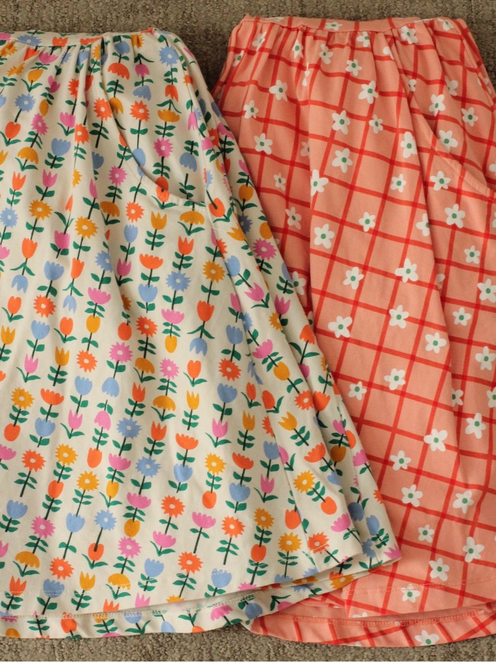 Hanna Andersson Short Sleeve Printed Skater Dress Bundle, size 8